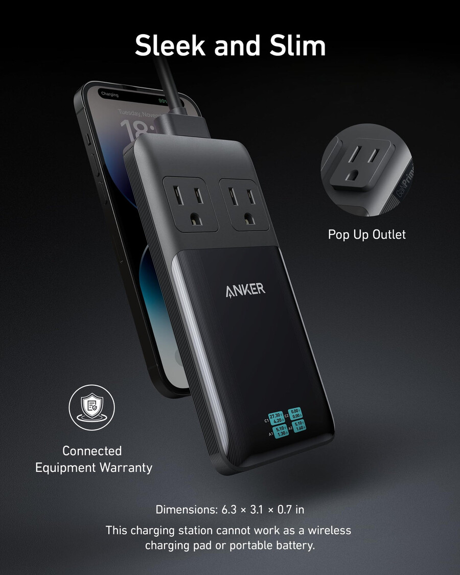 anker prime 6-u-1 stanica za punjenje 140 w