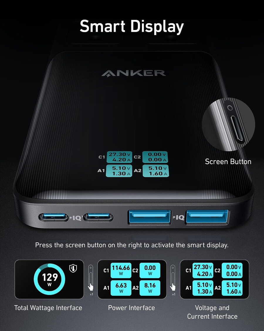 anker prime 6-u-1 stanica za punjenje 140 w