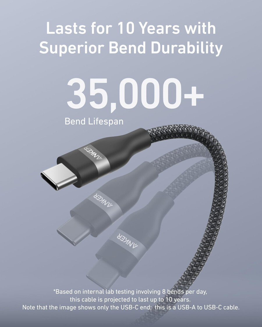 anker usb-a na usb-c kabel 90 cm18 m pleten od recikliranog materijala