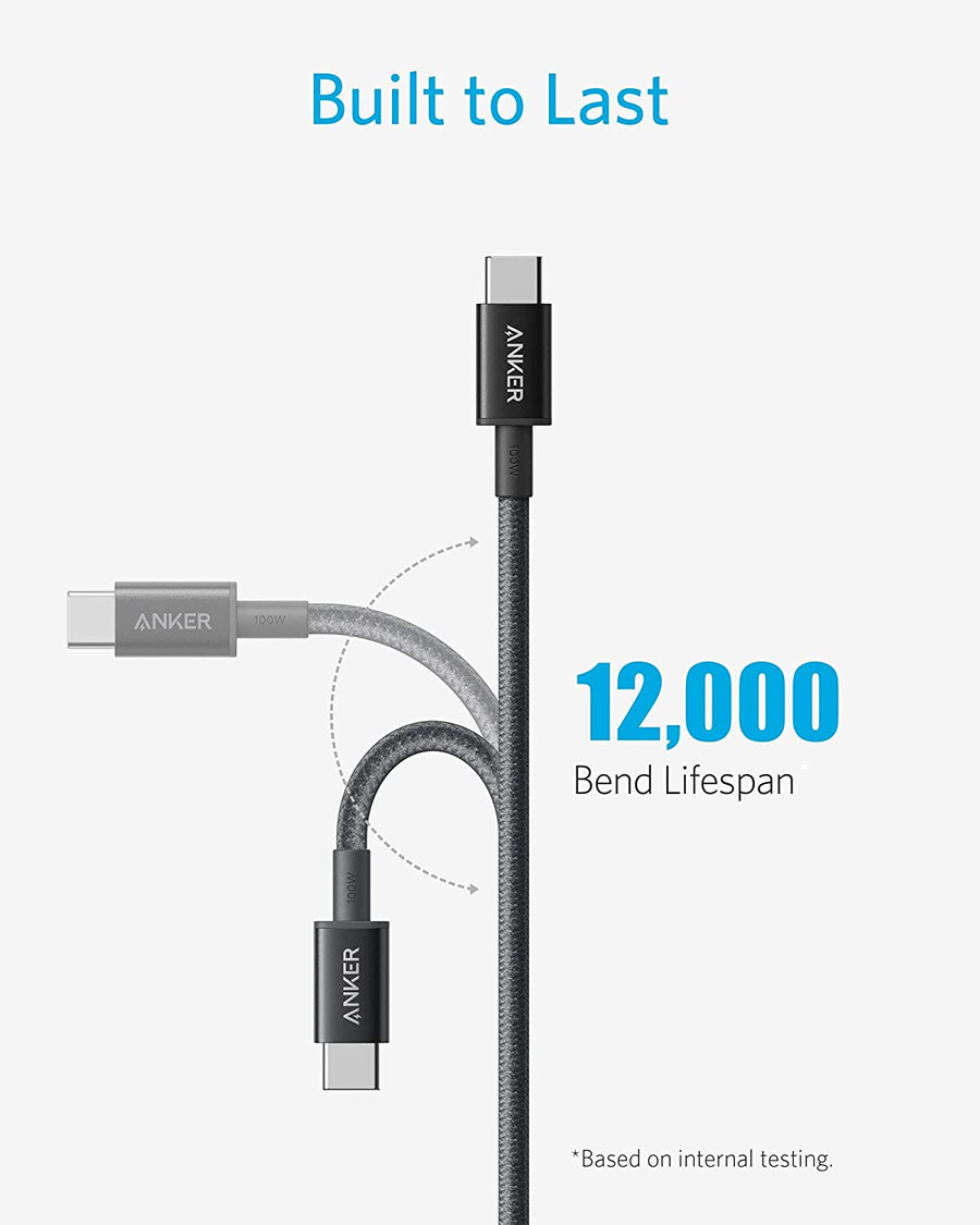 novi najlonski usb-c na usb-c kabel od 100 w 3 metra
