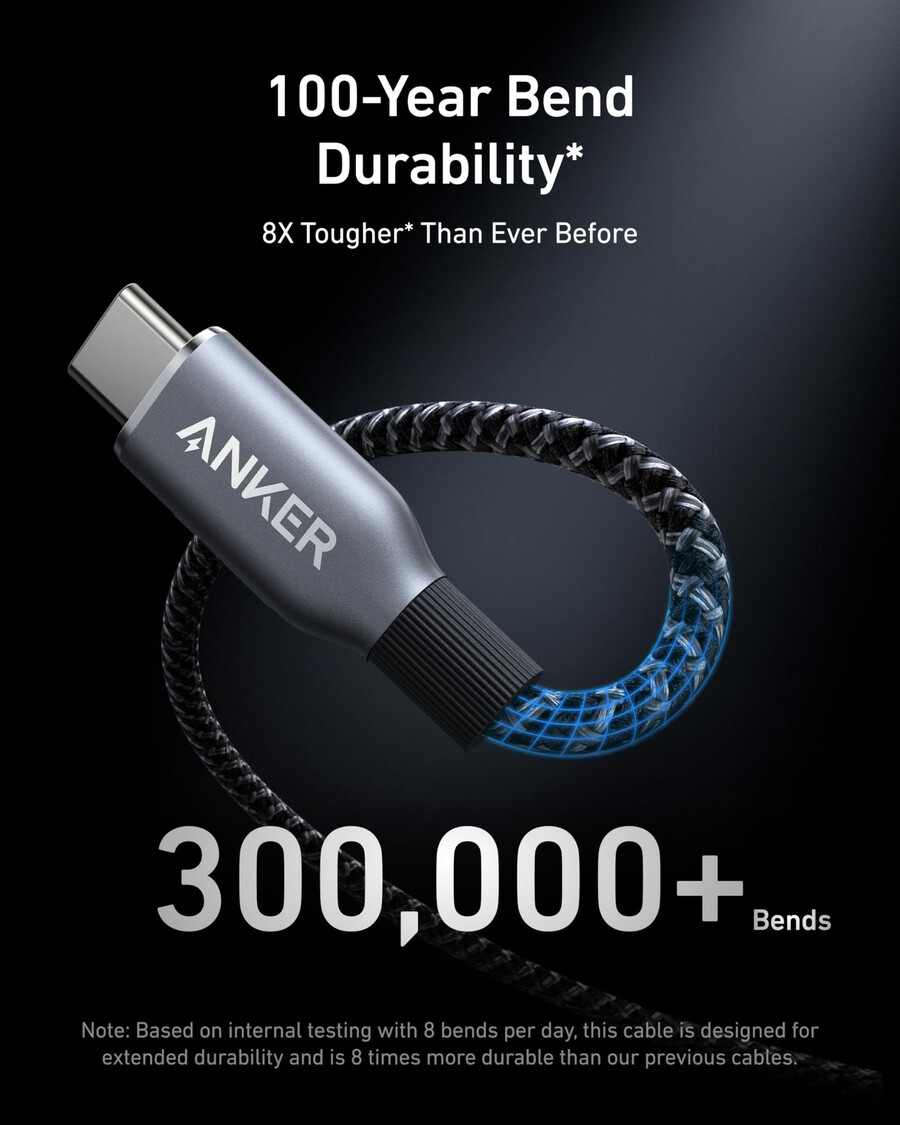 anker prime usb-c na usb-c kabel 240 w reciklirani pleteni