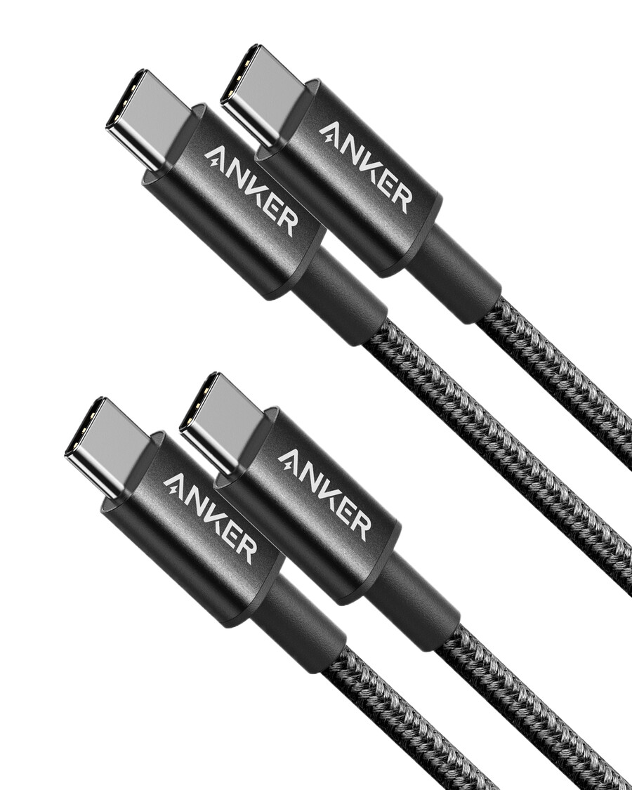 pakiranje od 2 nova najlonska usb c na usb c kabela 1 m 60 w