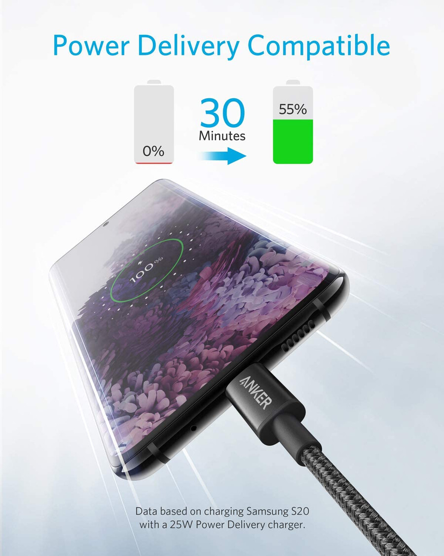 pakiranje od 2 nova najlonska usb c na usb c kabela 1 m 60 w