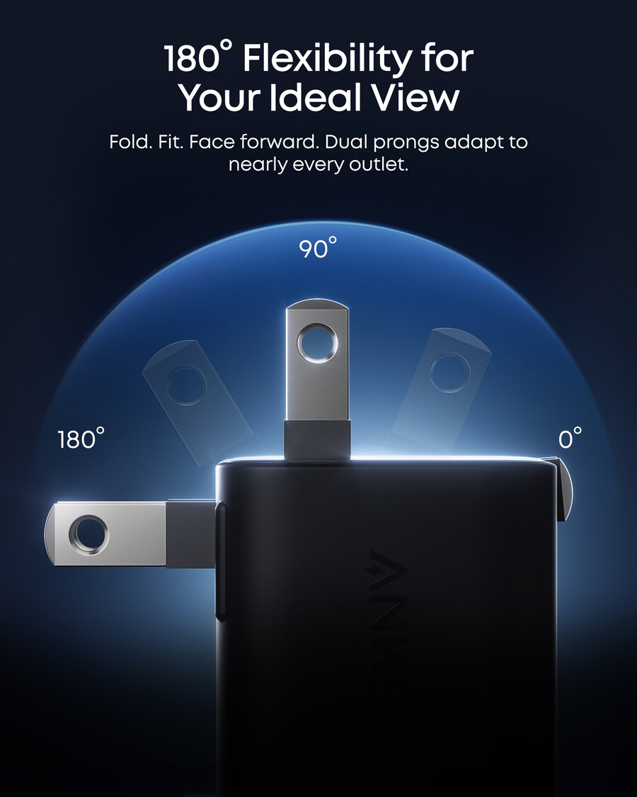 anker brzi punjač za iphone 45w usb-c punjač sa sklopivim utikačem