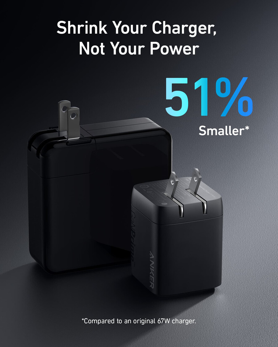 anker prime 67w gan zidni punjač 3 priključka