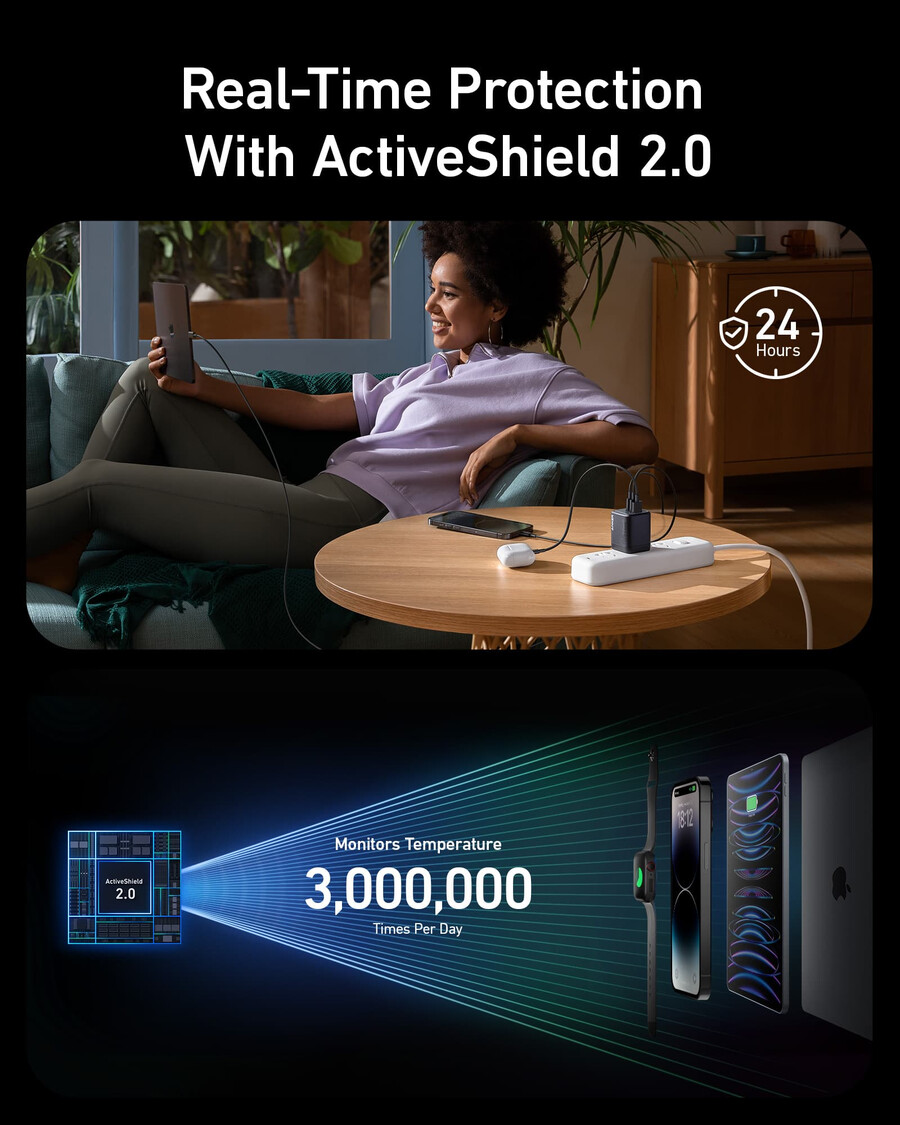 anker prime 67w gan zidni punjač 3 priključka