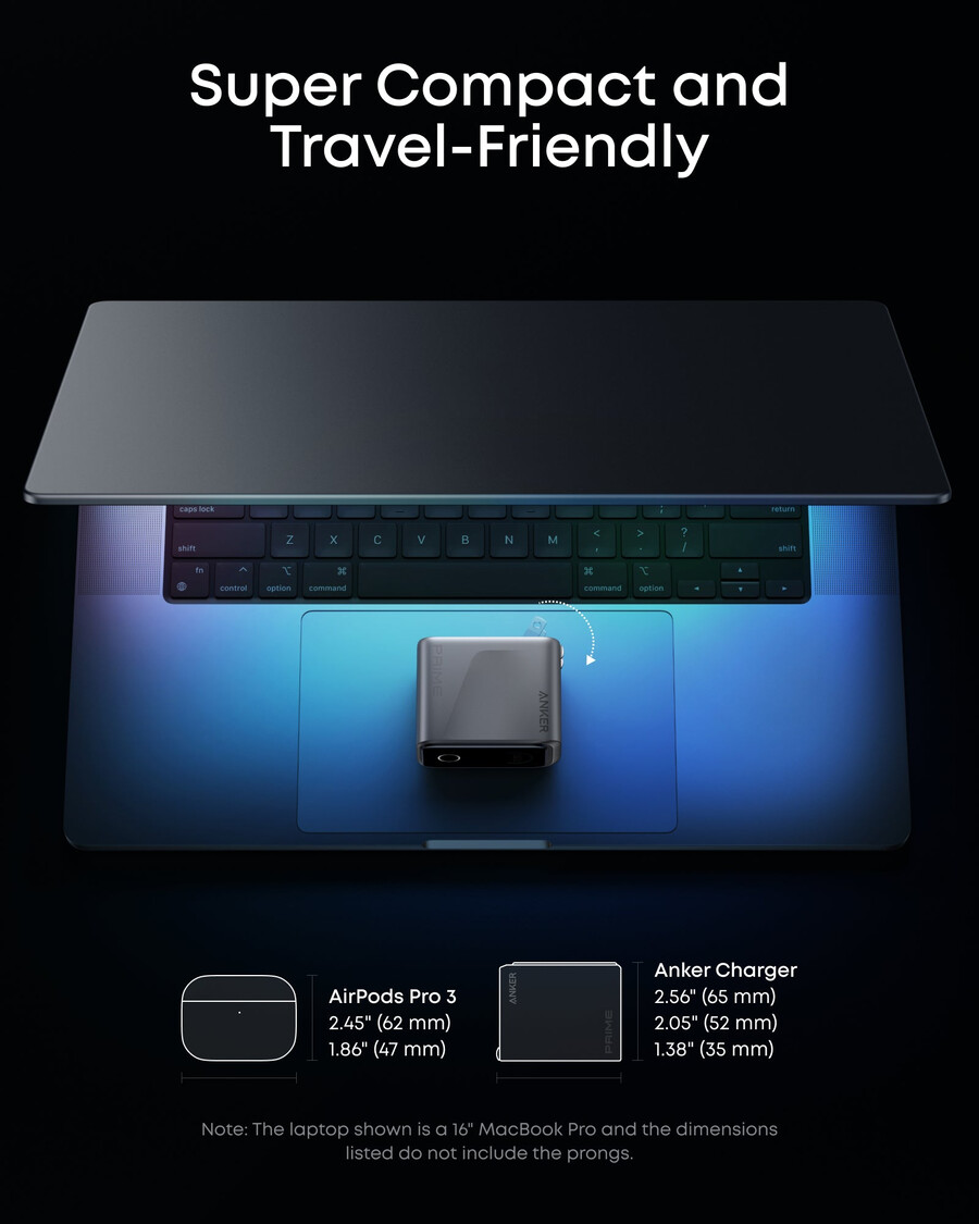 anker prime punjač 160 w 3 priključka pametni zaslon