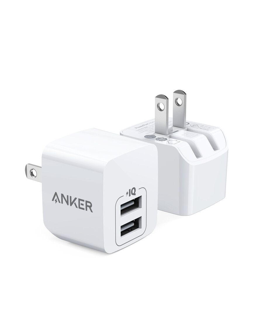 anker zidni punjač s dva priključka od 12 w pakiranje od 2 komada