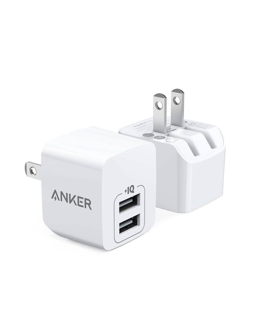 anker zidni punjač s dva priključka od 12 w pakiranje od 2 komada