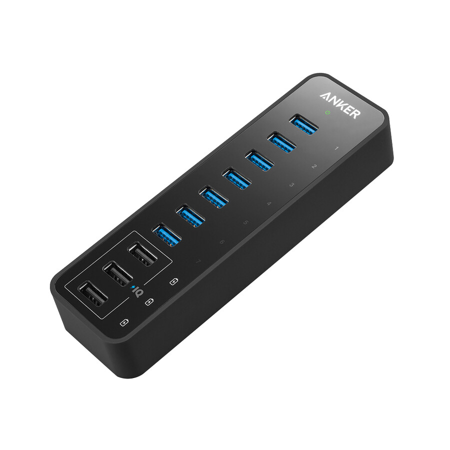 anker 60w 10-portni usb 3.0 podatkovni hub