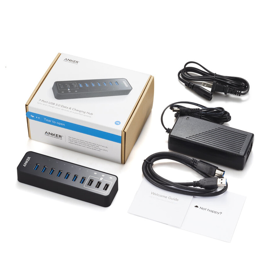 anker 60w 10-portni usb 3.0 podatkovni hub