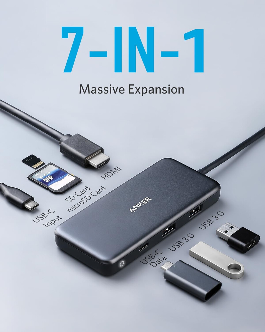 anker 341 usb-c hub 7-u-1