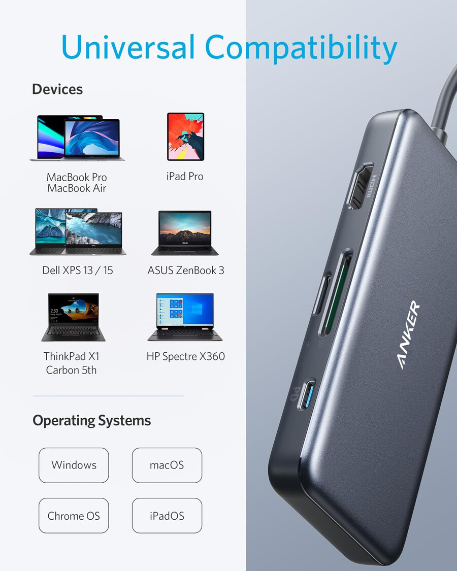 anker 341 usb-c hub 7-u-1