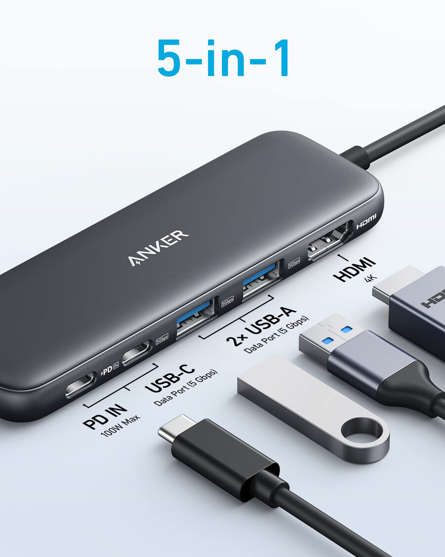 anker 332 usb-c hub 5-u-1