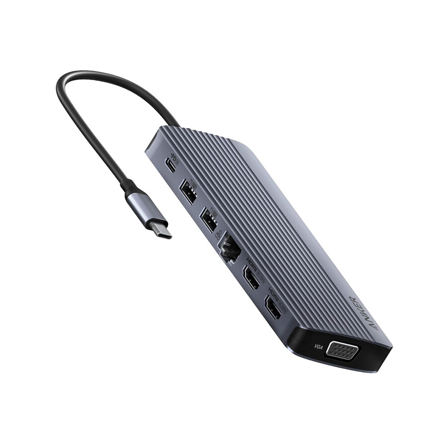 anker usb-c hub 14-u-1 trostruki zaslon