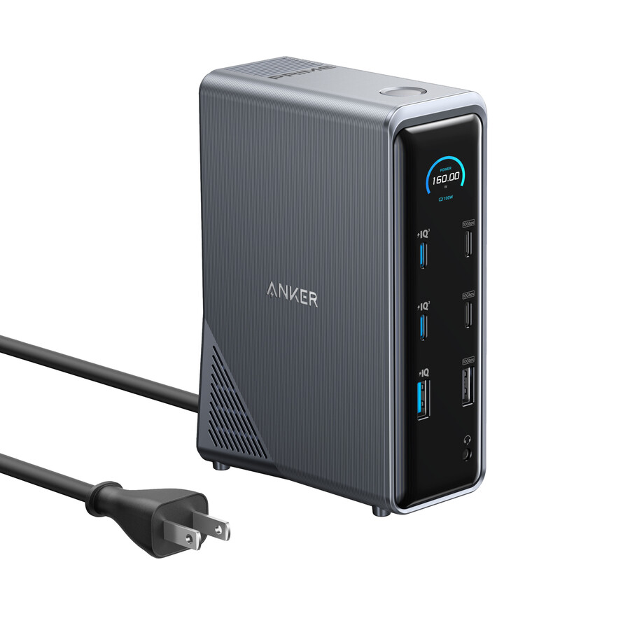 anker prime priključna stanica za punjenje 14-u-1 dvostruki zaslon 160 w