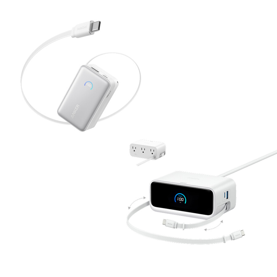 anker nano stanica za punjenje 7-u-1 100 w i anker nano power bank 10k 45 w ugrađeni uvlačivi usb-c kabel