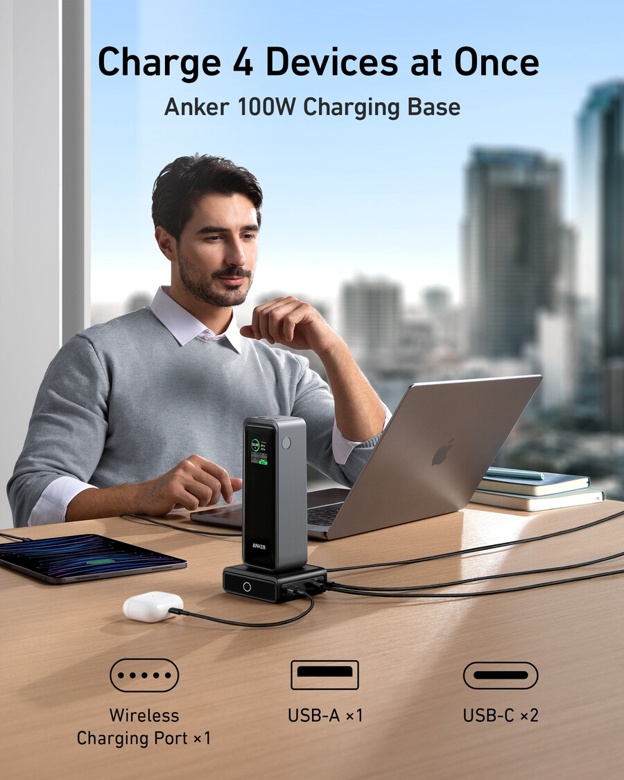 anker prime 27.650mah power bank 250w i baza za punjenje od 100w