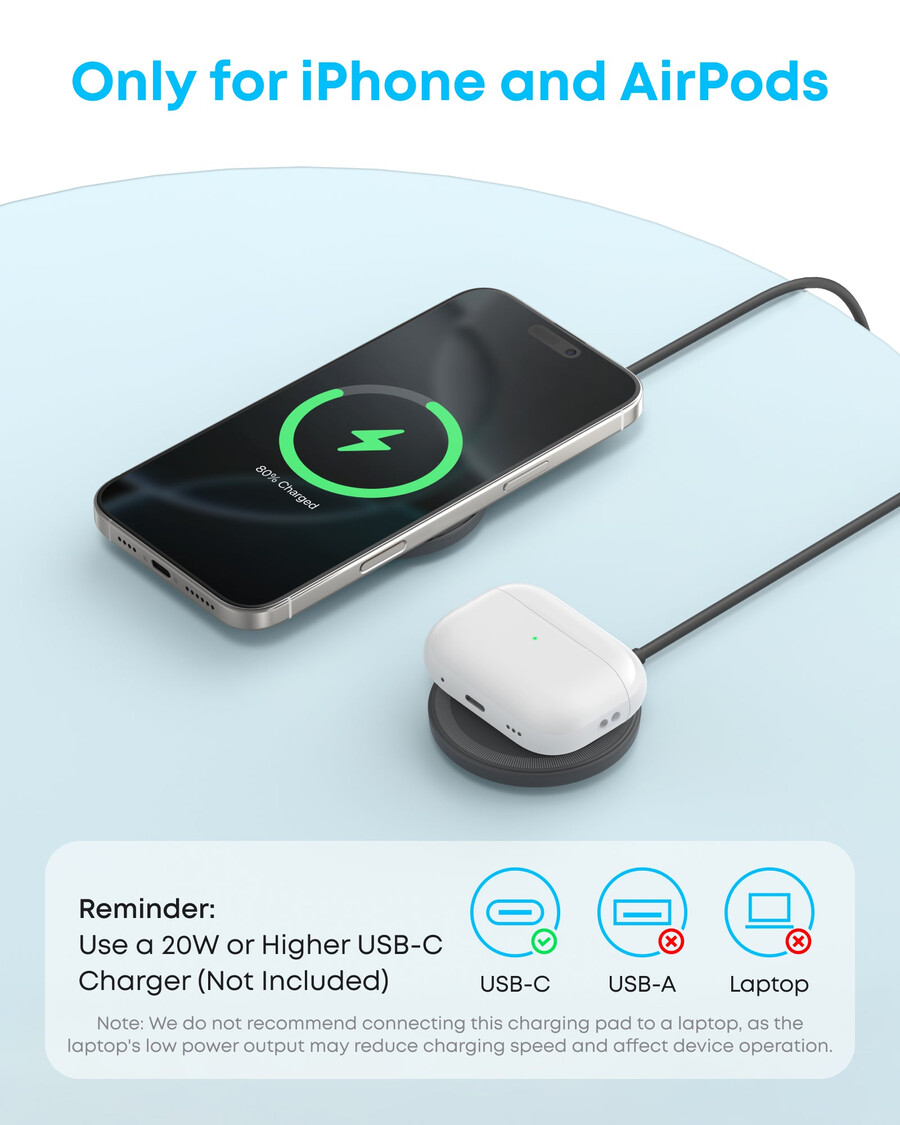 anker zolo magnetski bežični punjač 2 komada
